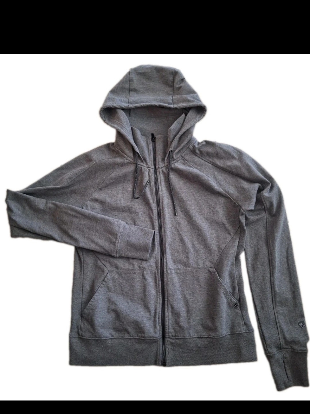 KUHL Heathered Gray Full Zip Hoodie Sweatshirt Women's S Hiking Gorpcore EUC